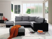 Rohová sedacia súprava Artes (sivá čierna)