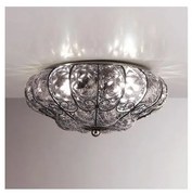 SIRU - Stropné svietidlo SOLE 3xE14/40W/230V pr. 31 cm číra/chróm benátske sklo