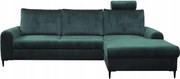 Rohová sedacia súprava Oasia (tmavozelená)