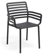 DOGA ARMCHAIR záhradná stolička s podrúčkami antracite