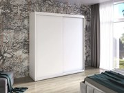 Šatníková skriňa s posuvnými dverami MARBELA Biela 200 x 215 x 58