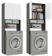 Koupelnová skříňka nad pračku POLA DK bílá/antracitová