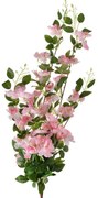 Zelená umelá vetvička s ružovými kvetmi - 25*15*88 cm