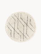 Okrúhly bavlnený koberec's diamantovým vzorom Bina