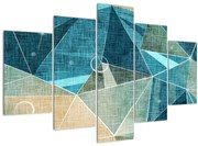 Obraz - Tyrkysová abstrakcia (150x105 cm)