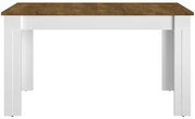 Rozkladací stôl Lille 15 140/180x82cm Biely Mat/Dub Lefkas