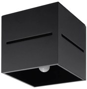 Stropné svietidlo Lobo, 1x čierne kovové tienidlo