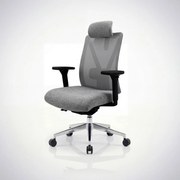 Ergonomická kancelárska stolička sivá so sieťovinou VECTOR