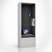 Akustická kabína SALLY MentalBox 600 mm – sivý korpus, tmavosivé sedadlo