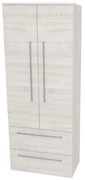 Mereo, Mereo Bino, kúpeľňová skrinka vysoká 163 cm, dvojitá, Multidecor, White Loft Pine, MER-CN699WLP1