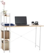 Písací stôl Poe - v111 x 120 x 44 cm - Natur / drevo