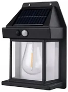 CDK Solárna záhradná nástenná lampa Solar Interaction 888 - čierna - Čierna
