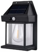 Solárna záhradná nástenná lampa Solar Interaction 888 - čierna - Čierna