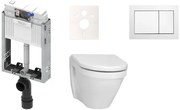 Cenovo zvýhodnený závesný WC set TECE na zamurovanie + WC Vitra S50 KMPLS50T
