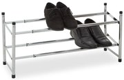 Kovový teleskopický stojan na topánky v striebornej farbe – Premier Housewares