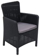 DEOKORK Záhradné kreslo z umelého ratanu DANTE DINNING (antracit)