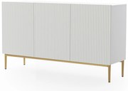 Komoda Nicole 150 cm - biely mat / zlatá