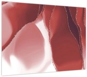 Obraz - Červená abstraktná kvetina N⁰3 (70x50 cm)