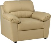 KOŽENÉ KRESLO MALAGA, béžová (krem)