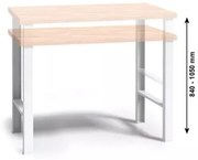 Pracovný stôl do dielne WL, buková škárovka, nastaviteľné kovové nohy, 1500 mm