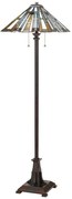 Quoizel QZ-MAYBECK-FL - Stojacia lampa Tiffany MAYBECK 2xE27/60W/230V