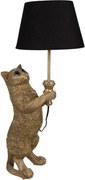 Zlatá stolná lampa Mačka - 31*24*62 cm