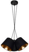 Luster na lanku ZOMA 3xE27/60W/260V čierna/medená