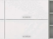 Horná kuchynská skrinka Bianka 80GU, 80 cm, biely lesk%