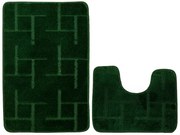 Sada kúpeľňových koberčekov TERAMO fľaškovo zelená