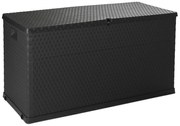 Záhradný plastový box RATTAN 420 L, grafitový