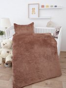Obliečky mikroplyš do postieľky Exclusive – Laura mocha mousse 100 × 135 cm, 40 x 60 cm