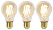 Sada 3 stmievateľných LED žiaroviek E27 Goldline 5W 380lm 2200K