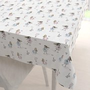 Biante Detský bavlnený obdĺžnikový obrus Sandra SA-261 Krasokorčuliarky na krémovom 50x100 cm