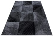 Koberec Plus štvorce sivo čierny