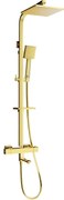 Mexen - CQ45 sprchový set s termostatickou batériou Cube, zlatá,779104595-50