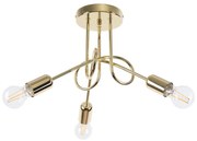 Sollux SL.1437 - Prisadený luster LOOP 3xE27/15W/230V zlatá