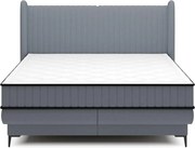 Manželská posteľ 140cm Dalmo (rošt/úl. priestor) (grafit/čierna)