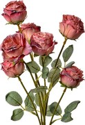Ružová umelá vetvička ruža Rose pink - 8*8*55 cm