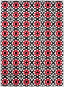 Koberec MAYA Z645E PP ESM biely / červený / sivý
