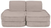 MeowBaby® Churros detská pohovka Basic, Pebble Beige