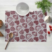 Biante Dekoračné prestieranie na stôl PML-095 Vínové srdcia na sivom 30x40 cm