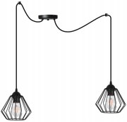 Závesné svietidlo Nuvola Spider 3, 2x drôtené tienidlo (výber z 2 farieb)