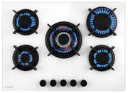 Klarstein Goldflame 5, plynová varná doska, 5 mosadzné horáky, sklokeramika