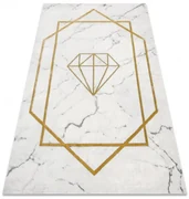 Koberec EMERALD exkluzívny 1019 glamour, styl diament, marmur krém / zlatý