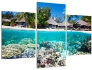 Obraz pláže na tropickom ostrove (90x60 cm)