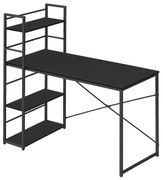 Písací stôl MAX 4.0 SONOMA s regálom 120x44 cm, čierny