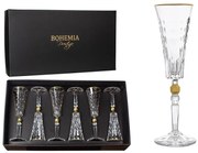 BOHEMIA PRESTIGE CONTE GOLD POHÁR NA ŠAMPANSKÉ 170ML SADA 6 KS