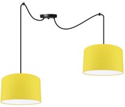 Závesné svietidlo Indigo Spider, 2x textilné tienidlo (mix 10 farieb), (výber z 2 farieb konštrukcie)