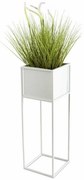 HowHomely Stojan na kvety 70x24 cm biela DD0103