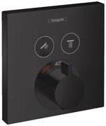 Hansgrohe Shower Select, termostatická batéria pod omietku na 2 spotrebiče, čierna matná, HAN-15763670